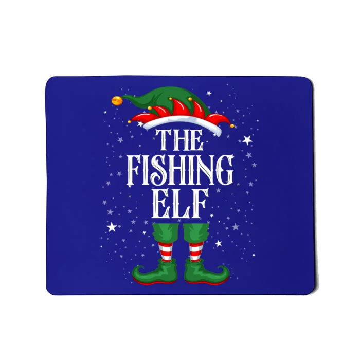 Christmas Elf Matching Family Group Funny The Fishing Elf Cool Gift Mousepad