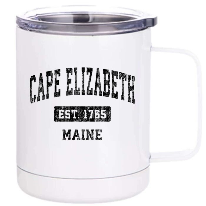 Cape Elizabeth Maine Me Vintage Sports Front & Back 12oz Stainless Steel Tumbler Cup