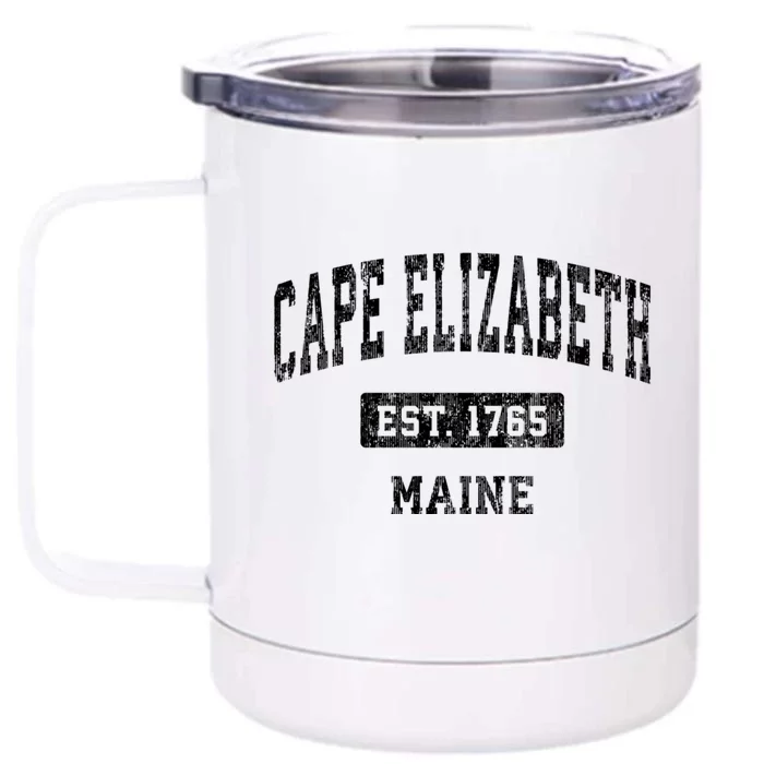 Cape Elizabeth Maine Me Vintage Sports Front & Back 12oz Stainless Steel Tumbler Cup