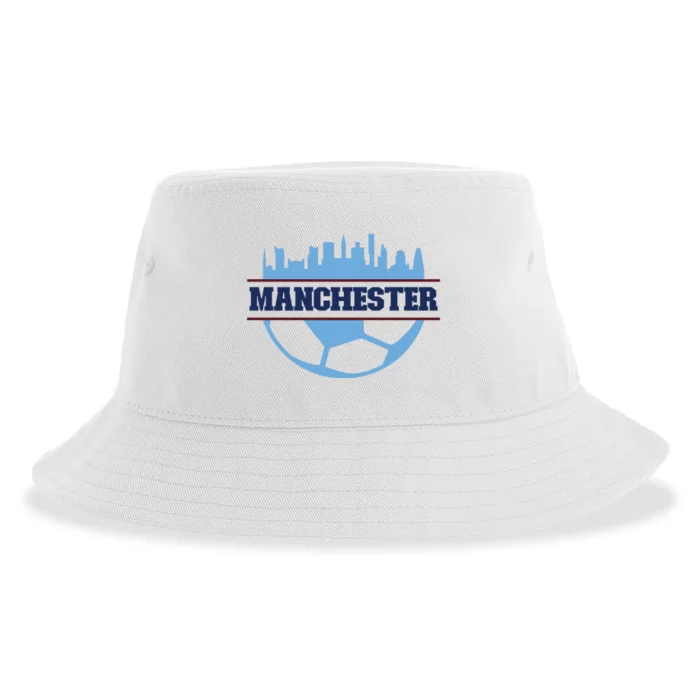 Cool England Manchester City FC Soccer Jersey Sustainable Bucket Hat