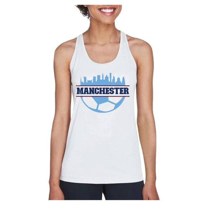 Cool England Manchester City FC Soccer Jersey Women's Racerback Tank