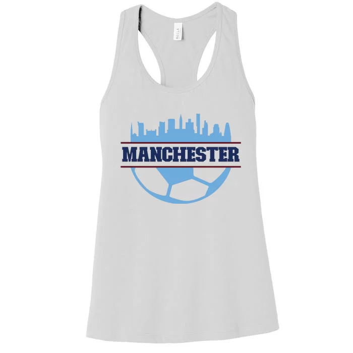 Cool England Manchester City FC Soccer Jersey Women's Racerback Tank