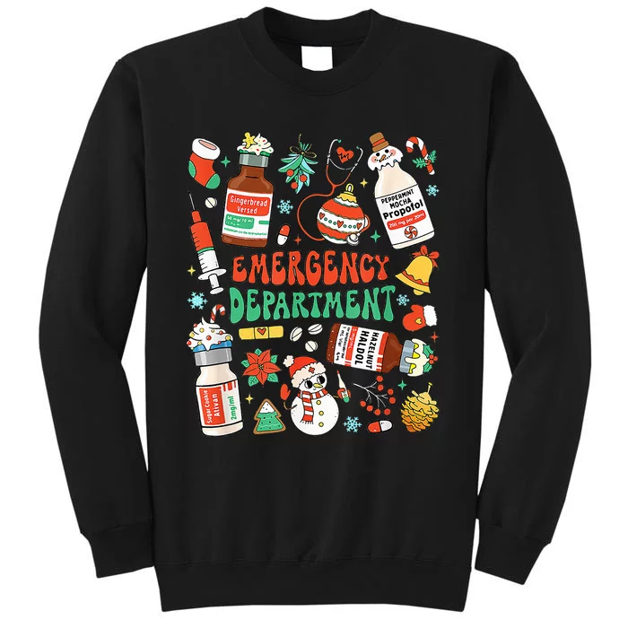 Christmas ER Nurse Emergency Department ER Ed Nurse Tech Tall Sweatshirt