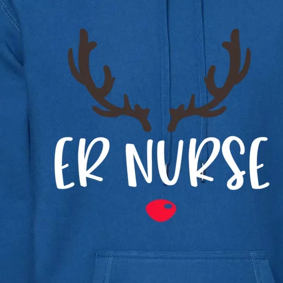 Christmas Er Nurse Rudolph Emergency Room Christmas Pajamas Cool Gift Premium Hoodie