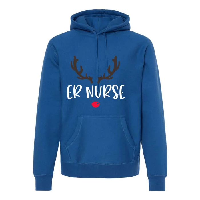 Christmas Er Nurse Rudolph Emergency Room Christmas Pajamas Cool Gift Premium Hoodie