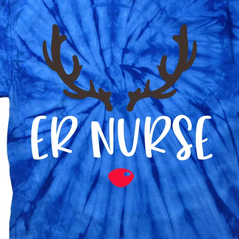 Christmas Er Nurse Rudolph Emergency Room Christmas Pajamas Cool Gift Tie-Dye T-Shirt