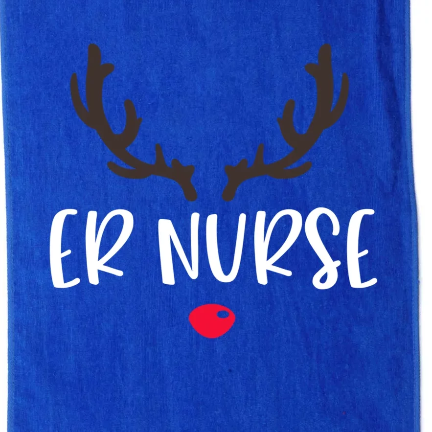 Christmas Er Nurse Rudolph Emergency Room Christmas Pajamas Cool Gift Platinum Collection Golf Towel