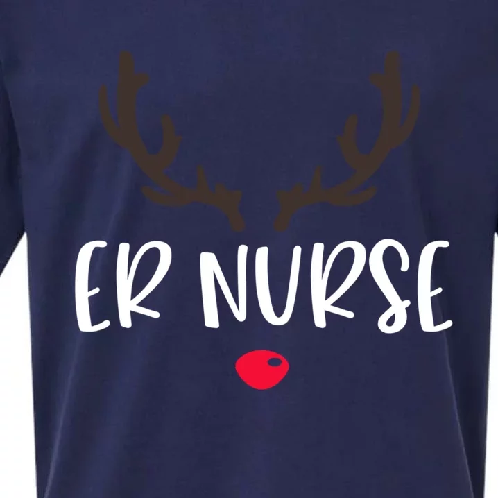 Christmas Er Nurse Rudolph Emergency Room Christmas Pajamas Cool Gift Sueded Cloud Jersey T-Shirt