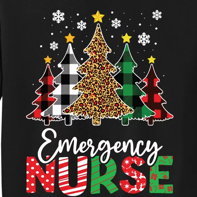 Christmas Er Nursing Women Xmas Tree Emergency Nurse Tall Sweatshirt