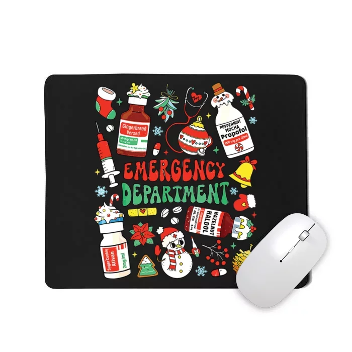 Christmas Er Nurse Emergency Department Er Ed Nurse Tech Mousepad