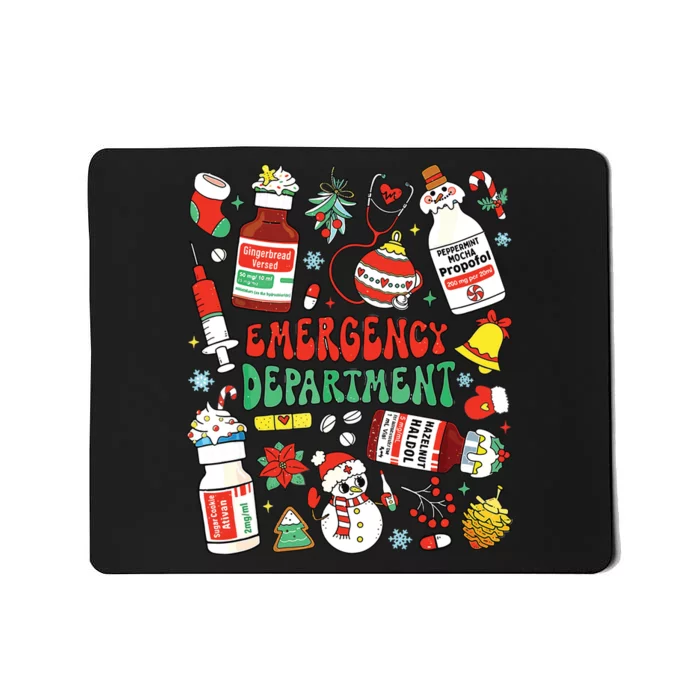 Christmas Er Nurse Emergency Department Er Ed Nurse Tech Mousepad