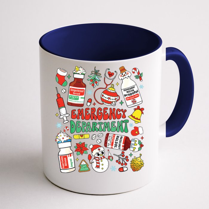 Christmas Er Nurse Emergency Department Er Ed Nurse Tech Front & Back Coffee Mug