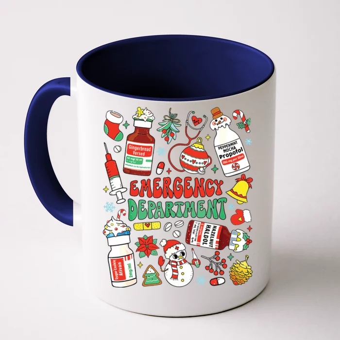 Christmas Er Nurse Emergency Department Er Ed Nurse Tech Front & Back Coffee Mug