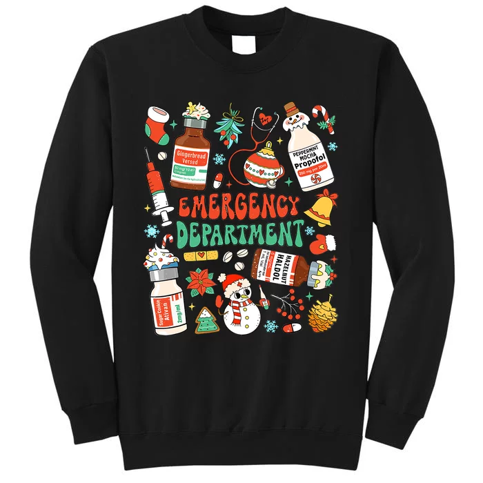 Christmas Er Nurse Emergency Department Er Ed Nurse Tech Sweatshirt