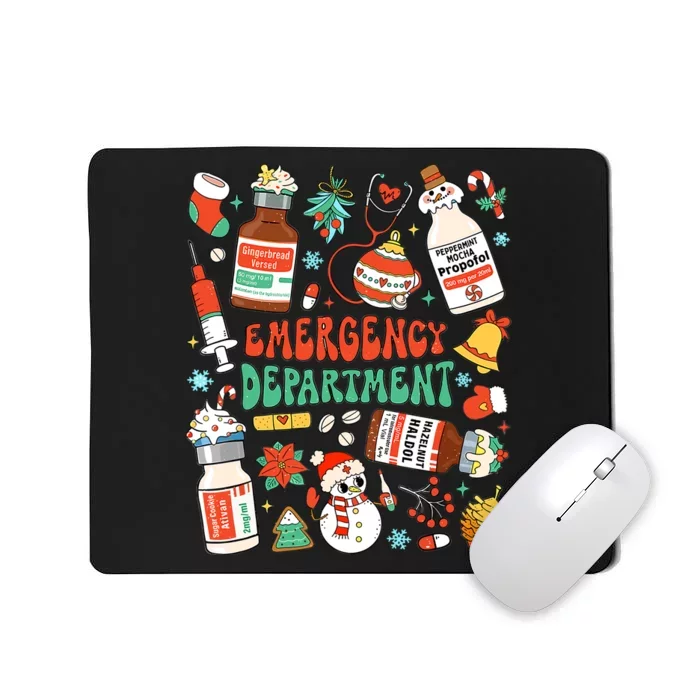 Christmas Er Nurse Emergency Department Er Ed Nurse Tech Mousepad