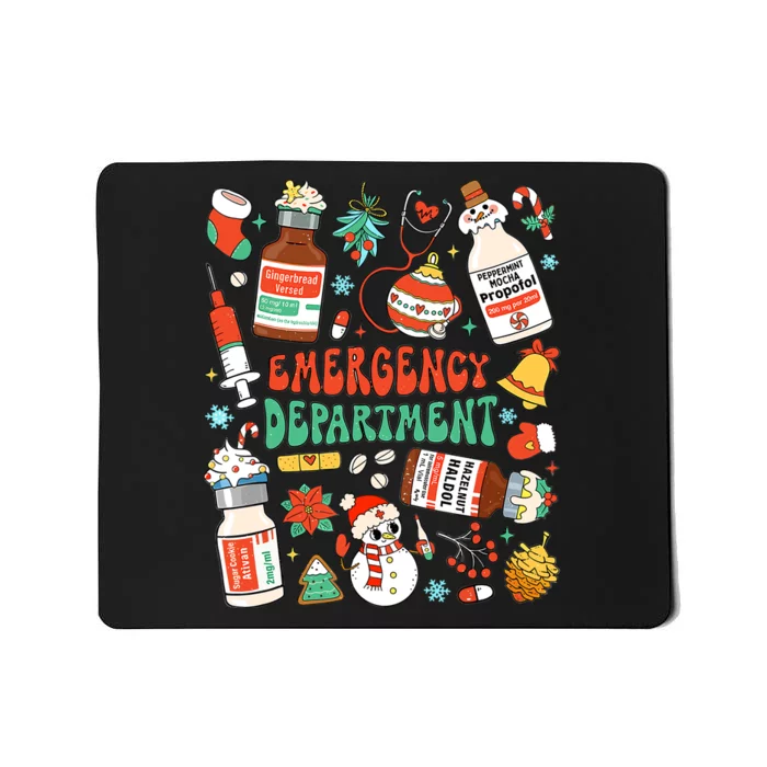 Christmas Er Nurse Emergency Department Er Ed Nurse Tech Mousepad