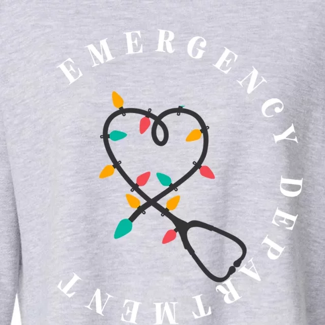 Christmas Er Nurse Emergency Departt Emergency Room Gift Cropped Pullover Crew