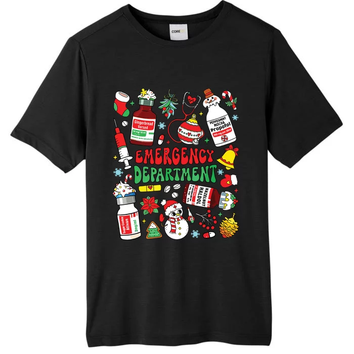 Christmas Er Nurse Emergency Department Er Ed Nurse Tech ChromaSoft Performance T-Shirt