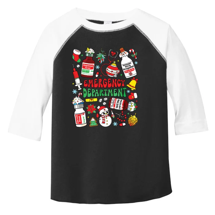 Christmas Er Nurse Emergency Department Er Ed Nurse Tech Toddler Fine Jersey T-Shirt