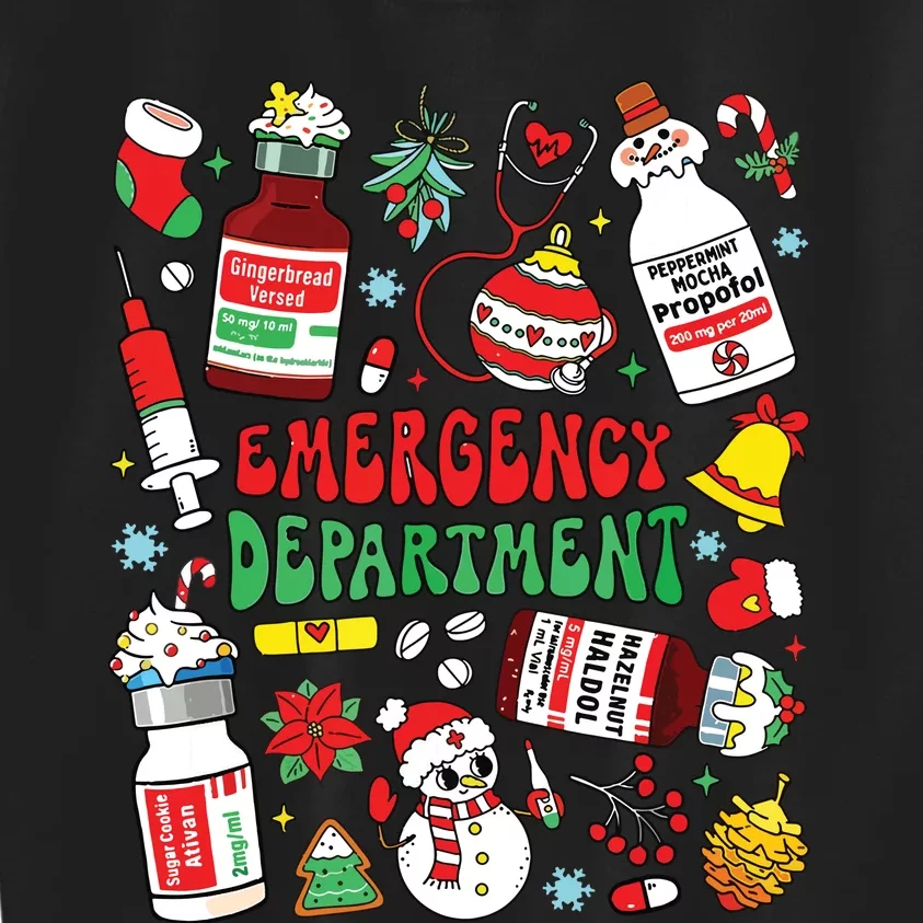 Christmas Er Nurse Emergency Department Er Ed Nurse Tech Kids Sweatshirt