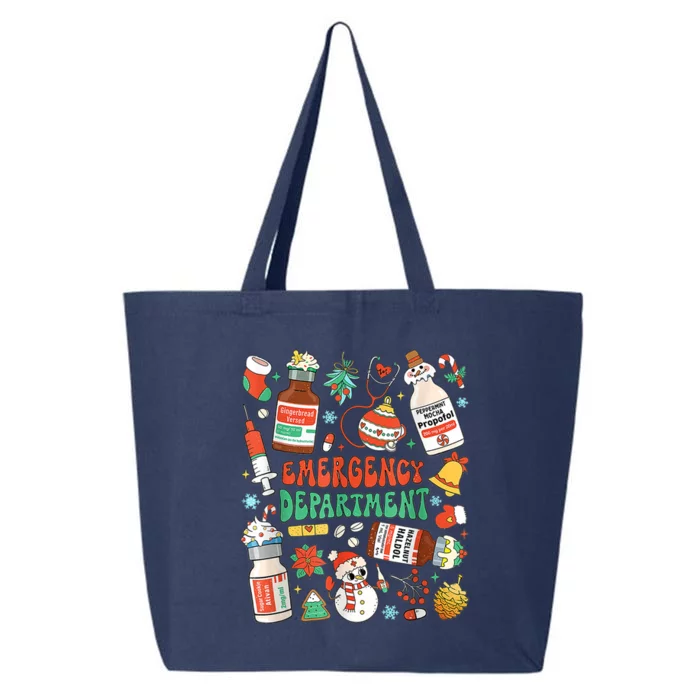 Christmas Er Nurse Emergency Department Er Ed Nurse Tech 25L Jumbo Tote