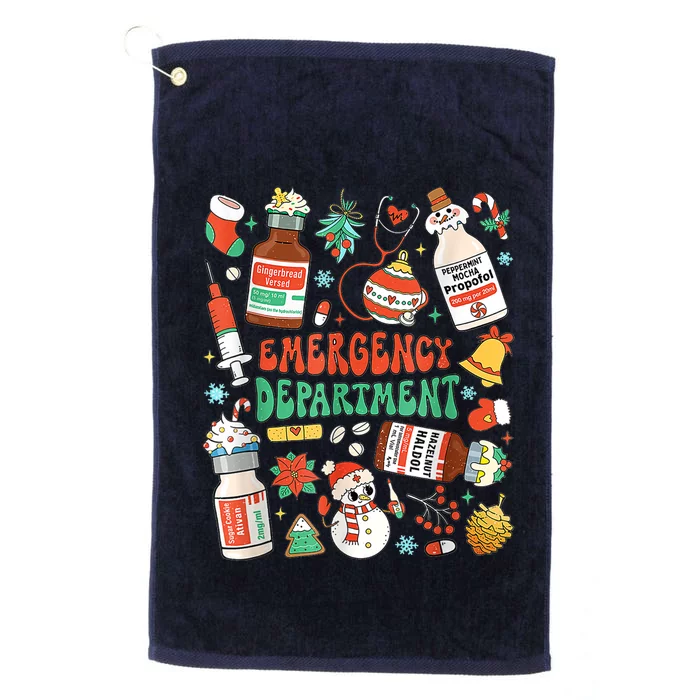 Christmas Er Nurse Emergency Department Er Ed Nurse Tech Platinum Collection Golf Towel