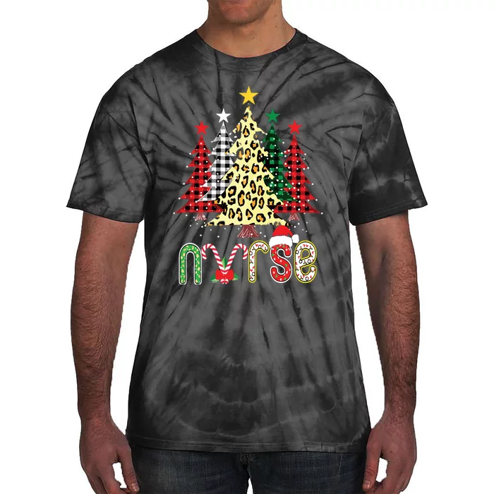 Christmas ER Nursing Xmas Tree Emergency Nurse Tie-Dye T-Shirt