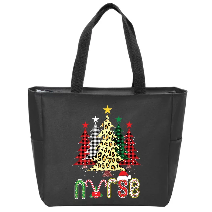 Christmas ER Nursing Xmas Tree Emergency Nurse Zip Tote Bag