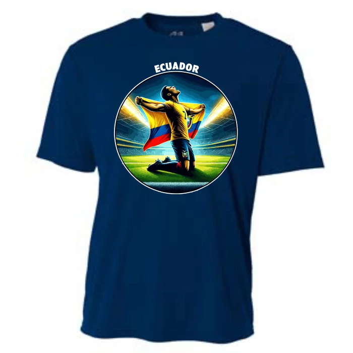 Cool Ecuador National Country Soccer Player Cooling Performance Crew T-Shirt