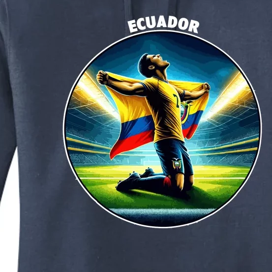 Cool Ecuador National Country Soccer Player Women's Pullover Hoodie