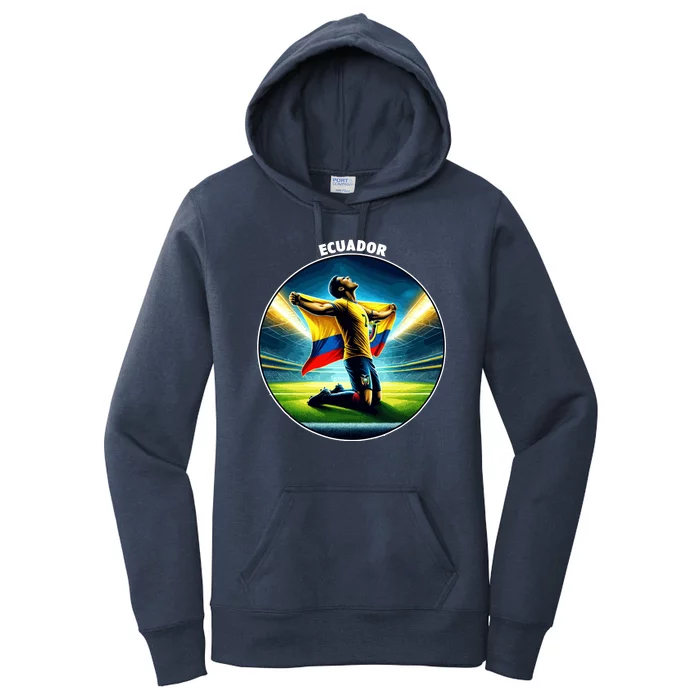 Cool Ecuador National Country Soccer Player Women's Pullover Hoodie