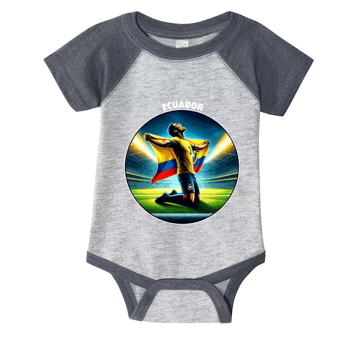 Cool Ecuador National Country Soccer Player Infant Baby Jersey Bodysuit