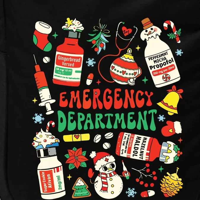 Christmas Er Nurse Emergency Department Er Ed Nurse Tech Impact Tech Backpack