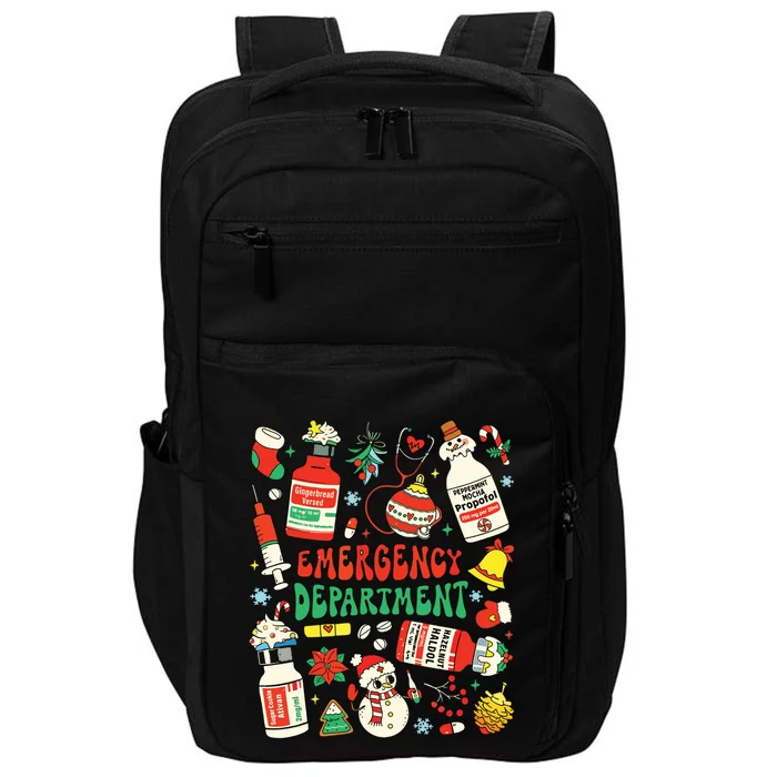 Christmas Er Nurse Emergency Department Er Ed Nurse Tech Impact Tech Backpack