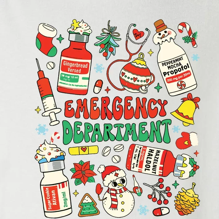 Christmas Er Nurse Emergency Department Er Ed Nurse Tech Toddler Long Sleeve Shirt