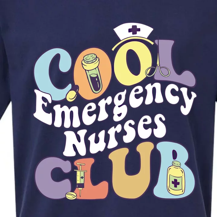 Cool Emergency Nurses Club Registered Er Nurse Squad Groovy Gift Sueded Cloud Jersey T-Shirt