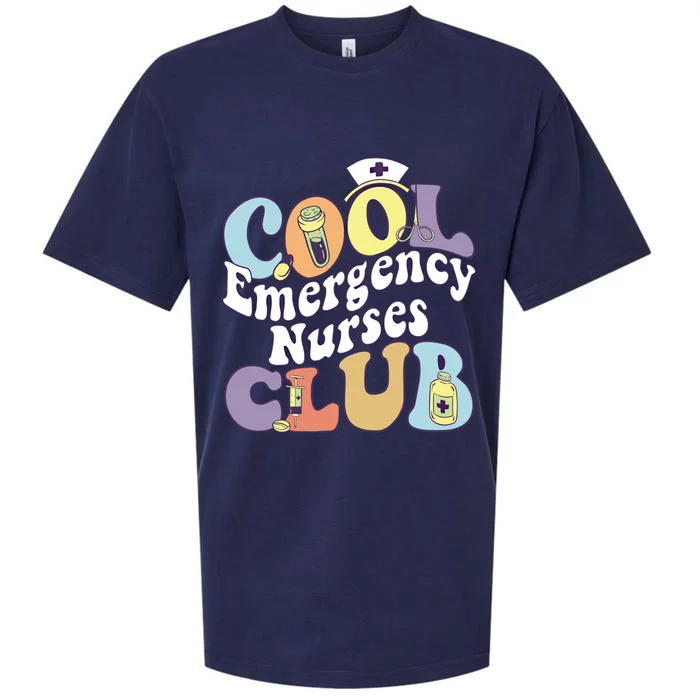 Cool Emergency Nurses Club Registered Er Nurse Squad Groovy Gift Sueded Cloud Jersey T-Shirt