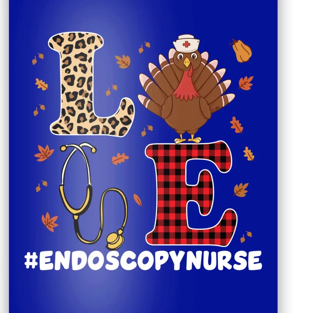 Cute Endoscopy Nurse Thanksgiving Costume With Stethoscope Gift Poster