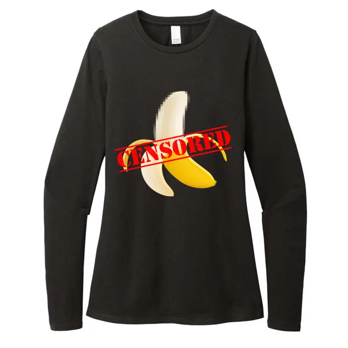 Censored Naked Banana Womens CVC Long Sleeve Shirt