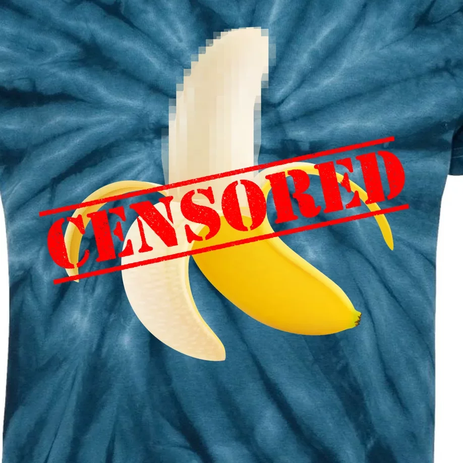 Censored Naked Banana Kids Tie-Dye T-Shirt