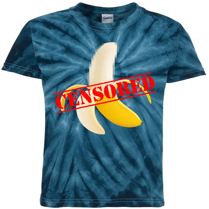 Censored Naked Banana Kids Tie-Dye T-Shirt