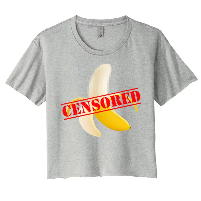 Censored Naked Banana Women's Crop Top Tee