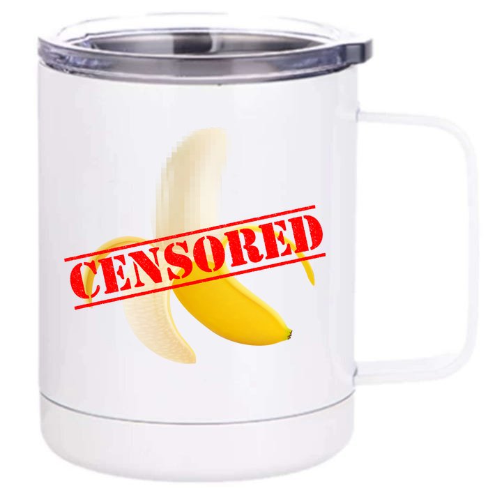 Censored Naked Banana Front & Back 12oz Stainless Steel Tumbler Cup