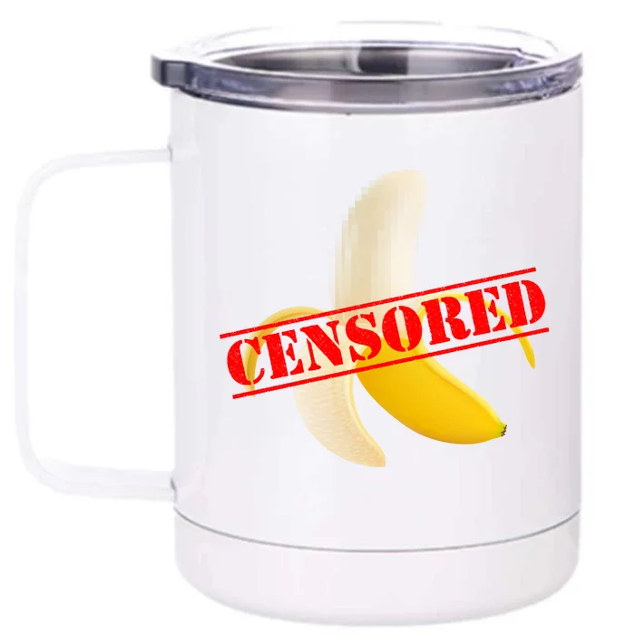 Censored Naked Banana Front & Back 12oz Stainless Steel Tumbler Cup