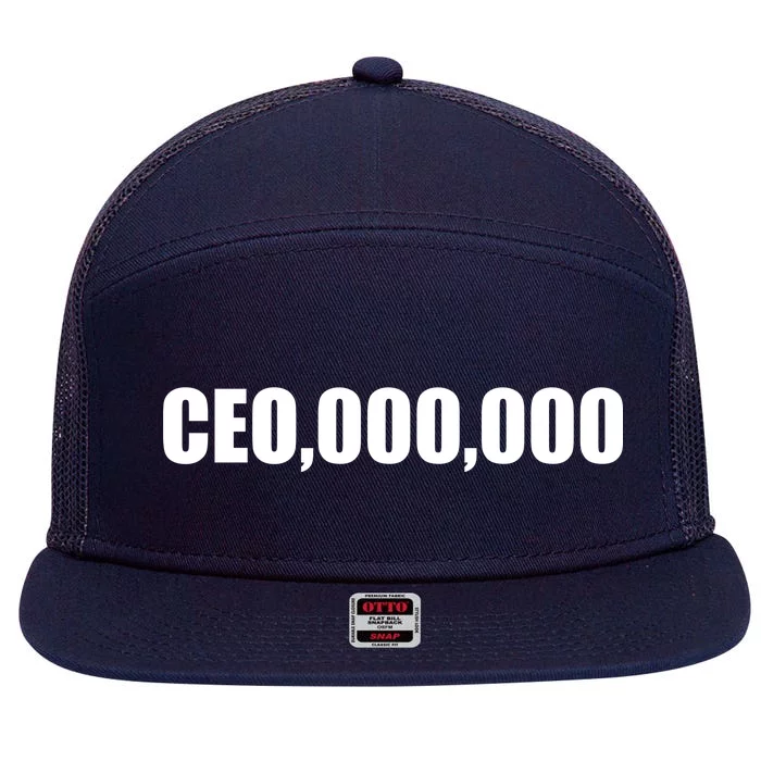 CEO,000,000 Entrepreneur 7 Panel Mesh Trucker Snapback Hat