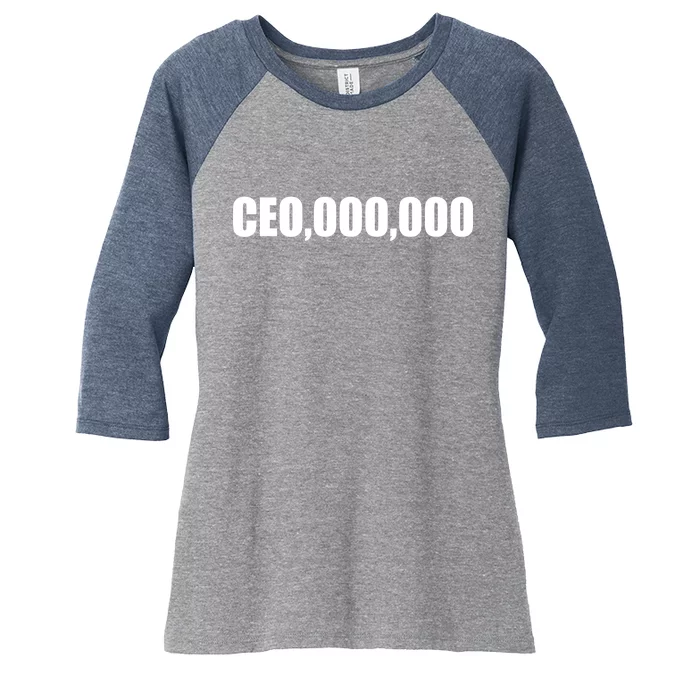 CEO,000,000 Entrepreneur Women's Tri-Blend 3/4-Sleeve Raglan Shirt