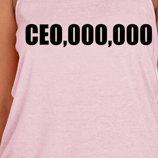 CEO,000,000 Entrepreneur Women's Knotted Racerback Tank