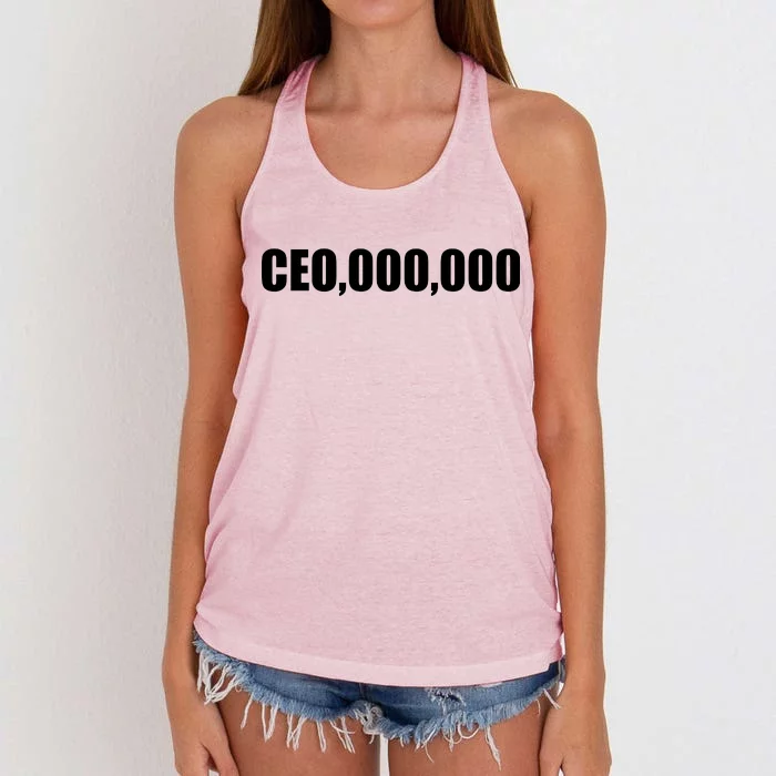 CEO,000,000 Entrepreneur Women's Knotted Racerback Tank