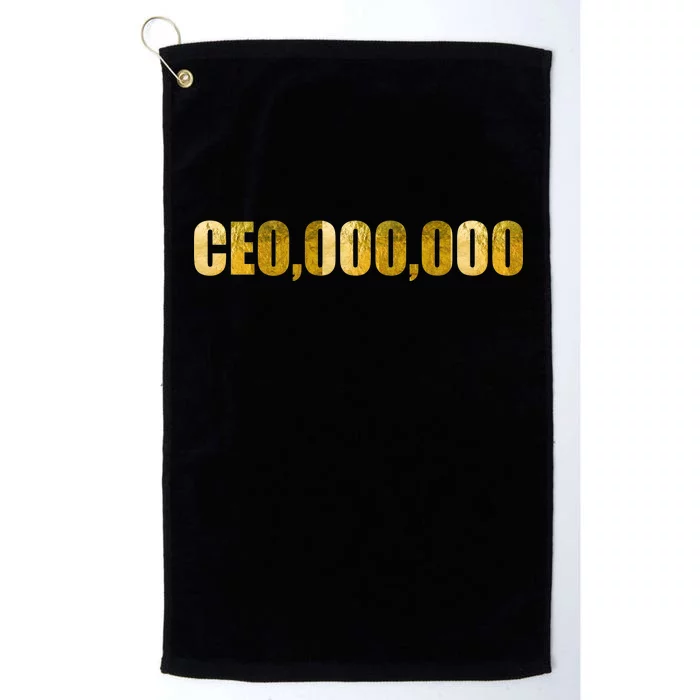 CEO,000,000 Entrepreneur Limited Edition Platinum Collection Golf Towel