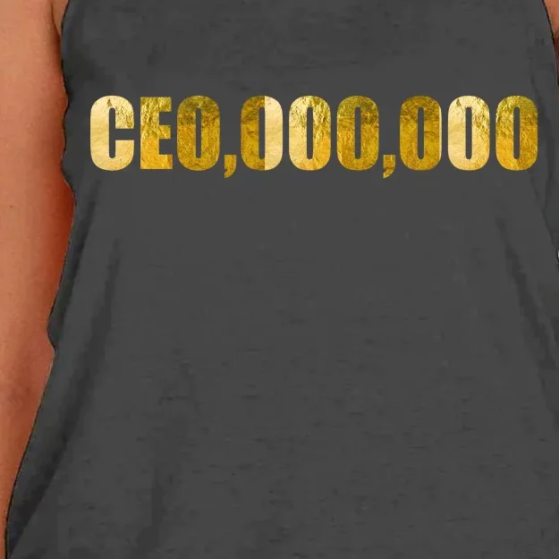 CEO,000,000 Entrepreneur Limited Edition Women's Knotted Racerback Tank